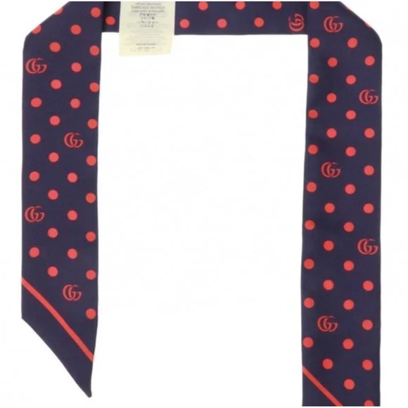 Gucci Polka Dot Twilly Neck Bow - Picture 2 of 13